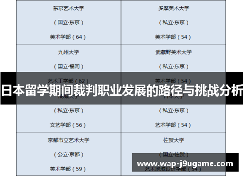日本留学期间裁判职业发展的路径与挑战分析